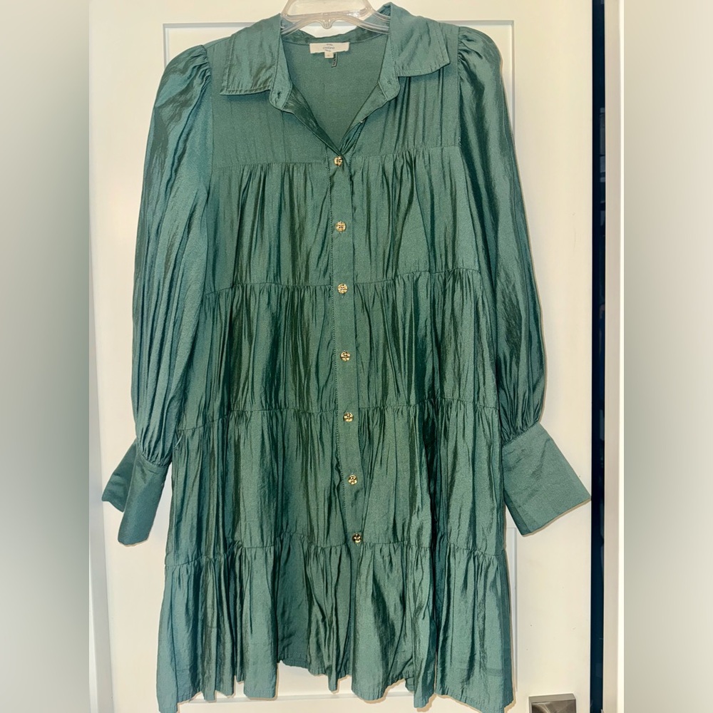 Entro Green Long Sleeve Dress